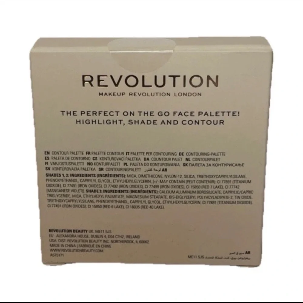 NEW Revolution London Contour Compact Mirror Compact Highlight Bronze Eyeshadow